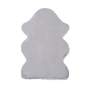 Tapis lavable extra doux en gris argenté, 60x90 cm