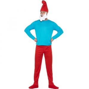 D&eacute;guisement de Grand Schtroumpf homme - FUNIDELIA - The Smurfs - Rouge - 100% Polyester