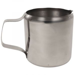 Fackelmann Carafe à lait, casserole à lait 300 ml, acier inoxydable avec finition miroir, mini casserole pour servir du lait ou de l'eau pour infusions, passe au lave-vaisselle, 7 cm de diamètre,
