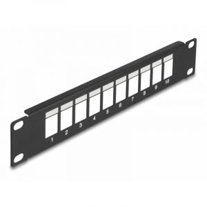 Image de Delock Panneau de connexion 66676 Keystone 10" 1U 10 ports m&eacute;tal noir