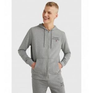 Image de Tommy Hilfiger Sweat &Agrave; Capuche Homme Fermeture &Eacute;clair Zip, Gris (Medium Grey Heather), L