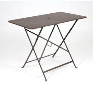 Image de Fermob Table pliante Bistro / 97 x 57 cm - 4 personnes - Trou parasol rouille en métal