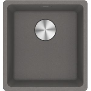 Franke Maris MRG 110-37 Evier sous plan 40x43cm en Fragranit+, Pierre Grise (MRG110-37SK)