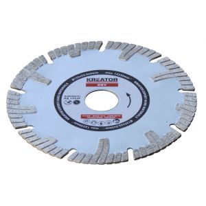 Image de Kreator Disques diamant beton arme sur carte désignation:1 disque diamètre:230 mm epaisseur:2,6 mm alésage:22,2 mm