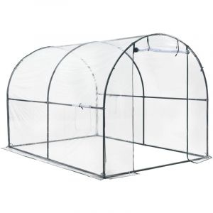 Serre de jardin tunnel gr&uuml;nwald en acier et PVC 200 x 300 x 190 cm 03_0008257