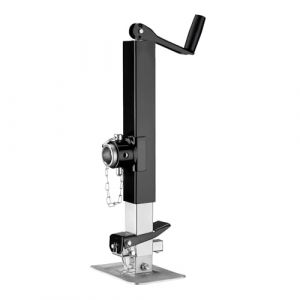 wiltec Béquille de remorque – Capacité de charge max. de 900 kg – en Acier Q235 – Support de caravane avec Manivelle supérieure et Boulon de