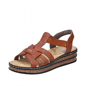 Rieker Femme 62918 Sandale, Marron, 36 EU