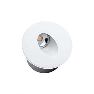 Image de Optonica Spot LED 3W Encastrable pour Escalier Rond Blanc AC 220-240V Blanc Chaud 3000K