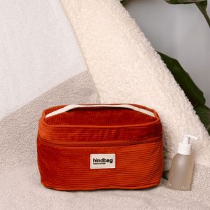 Trousse de toilette Gaspard 25 cm Velours Brique