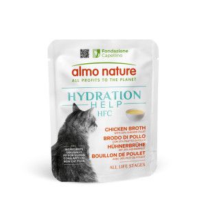 Almo Nature Nature HFC Hydration Help bouillon de poulet avec filet de poulet p&acirc;t&eacute;e pour chat (50 g) 48 x 50 g