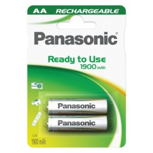 Image de Panasonic 2 piles rechargeables AA Evolta NiMH Mignon 2050 mAh