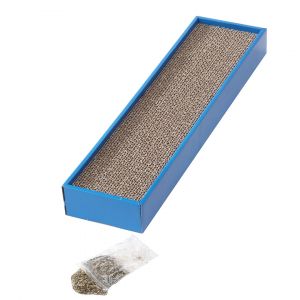 Ebi Planche griffoir pour chat en carton avec herbe à chat