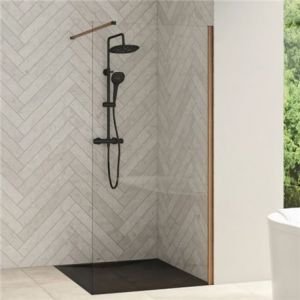 Kinedo Paroi de douche Smart Design Solo Nordic avec barre droite 80 cm