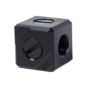 Alphacool Eiszapfen Borne de Connexion 5 Voies G1/4" Acétal Noir