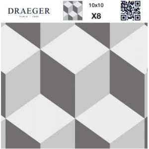 Draeger 8 car adh cube 3d gris