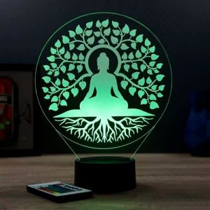 Lampe illusion 3D Arbre Bouddha