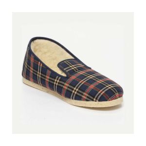 Chaussons La Pépère - Ecossais Bleu & Rouge - 40