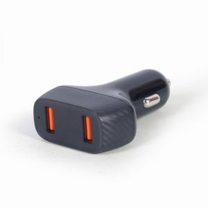 Gembird Cargador TA-U2QC3-CAR-01 Cargador Rapide USB QC 3.0 36W 2 Ports Auto
