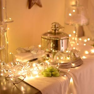 Blachère illumination Guirlande LED blanc chaud à piles 6m