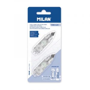 2 Recharges pour ruban correcteur extensible MILAN 5mm x 6m