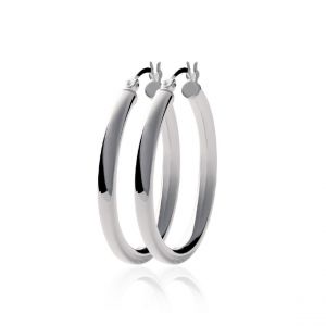 Créoles femme argent 3 mm - Z3030