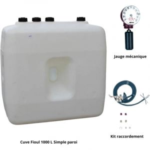Roth Kit Cuve fioul 1000 l simple paroi + Kit aspiration + Jauge