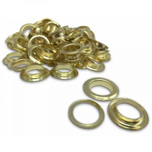 Terre Jardin - illets de B&acirc;che en M&eacute;tal - R&eacute;paration et Fixation Rapides - 16 mm - Or