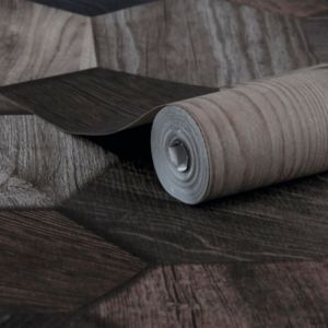 WOW Toys Papier peint intiss&eacute; Hexagone en Bois 1005 x 52cm Gris