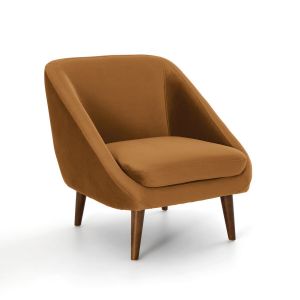 Fauteuil velours, SÉMÉON Tabac Taille 1 Place