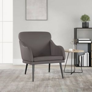VidaXL Fauteuil Gris 63x76x80 cm Similicuir