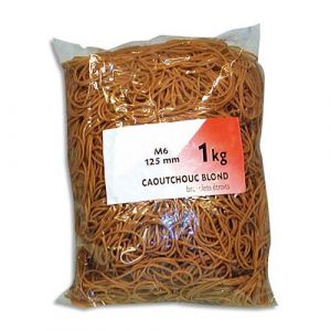 JPC CRÉATIONS Elastiques - sac de 1kg de caoutchouc blond - format : 110x8mm