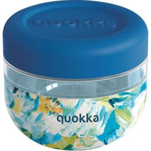 Quokka Récipient Alimentaire Avec Motif Pivoines 500ml Avec Couvercle Antidérapant Bleu