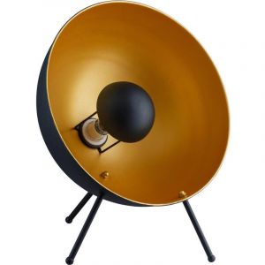 Lampe à poser industrielle en métal noir 50 cm