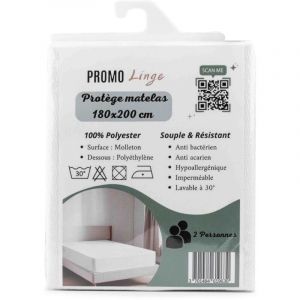 Protège matelas imperméable antiacariens – Alèse 100% Polyester – Bonnet 25cm – Plusieurs Tailles - 180x200cm.