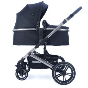 Poussette combinée Pixini Neyla - Jusqu'à 15Kg - chrome / noir