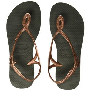Havaianas Luna Slingback Sandales Femme, Vert (Olive Green 4896), 39/40 EU (37/38 Brazilian)