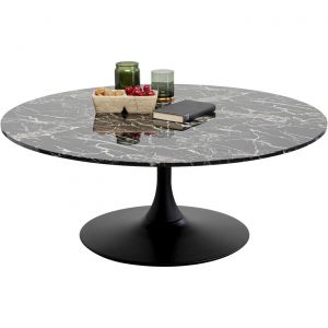 Kare Design Table basse Schickeria effet marbre noir 110cm