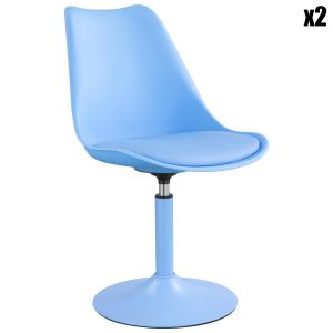 Bobochic Lot de 2 chaises STEEVE Bleu