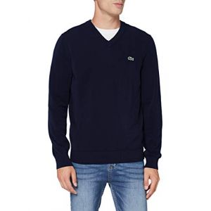 Lacoste Classic Fit Ribbed V Cotton L Navy Blue - Navy Blue - L