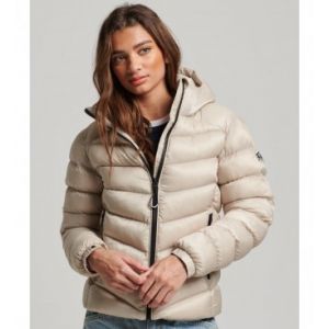 Superdry Pour femme. Veste matelass?e ? capuche Fuji Gold