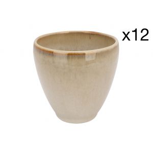 Cosy & Trendy 12 Gobelets en Grès Conico sable - 19 cl