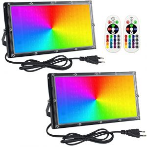 Projecteur LED - Eleganted - 100W - RGB - 16 Couleurs - Télécommande 8-10m