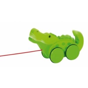 Goki 54952 - Animal à tirer crocodile Kroki