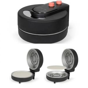 Livoo Four à Pizza électrique - 1800W 30cm - Revêtement antiadhésif - Thermostat ajustable réglable - Couleur Noire