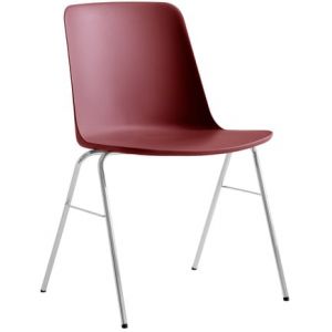 Chaise HW 26 - marron rouge - chromé