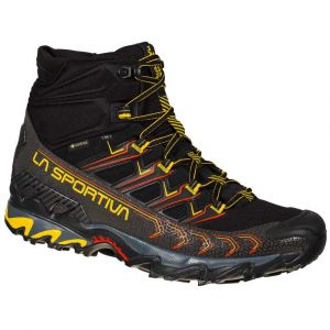 La Sportiva Ultra Raptor II Mid GTX, Chaussures de Randonnée Hautes Homme, Noir/Jaune, 45.5 EU