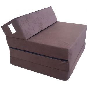 Natalia Spzoo Matelas lit Fauteuil futon Pliable Pliant Choix des Couleurs - Longueur 200 cm (30943-Marron)
