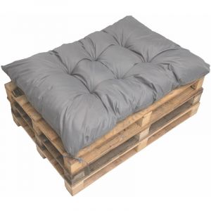 Coussin pour palettes 120 x 60 cm, coussins canap&eacute;, coussin de jardin, coussin de sol/ coussin palette in-ext&eacute;rieur Gris Setgarden