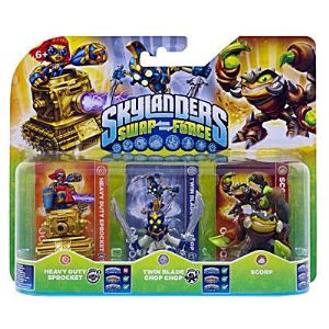 Activision Pack figurines Skylanders : Swap Force - Scorp + Twin Blade Chop Chop + Heavy Duty Sprocket