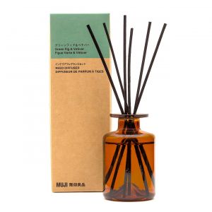 Diffuseur de parfum &agrave; tiges ‐ Figue verte et v&eacute;tiver 175 ml